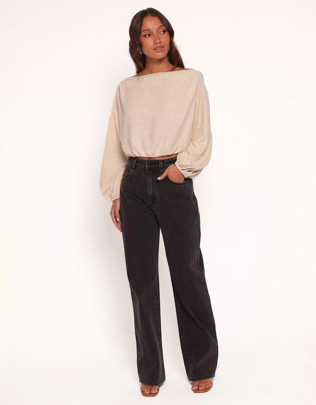 Petal & Pup - Zara Long Sleeve Top - Stone