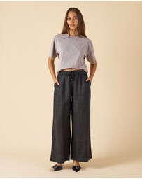 CAMIXA - Palazzo Linen Pants