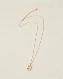 Carly Paiker - Libra Star Sign Zodiac Tag Necklace