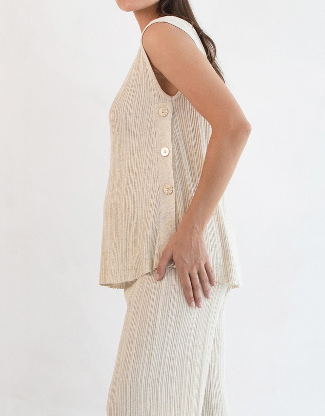 Soon Maternity - Collette Linen Knit Feeding Tank