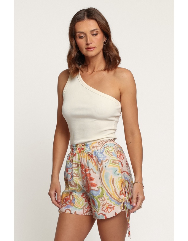 Petal & Pup - Bryson Pull On Shorts - Green Blue Paisley