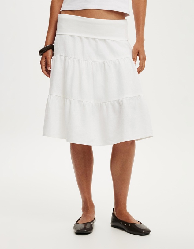 Cotton On - Haven Fold Over Midi Skirt