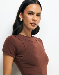 AERE - Double Layer Sheer T-Shirt