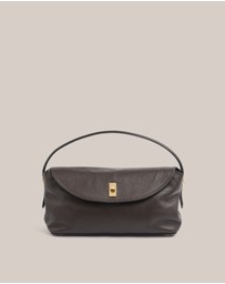 VESTIRSI - Sloane Large Dark Chocolate Leather Top Handle Crossbody
