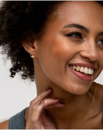 Dower & Hall - Women's Open Circle & White Pearl Waterfall Earrings In Gold Vermeil
