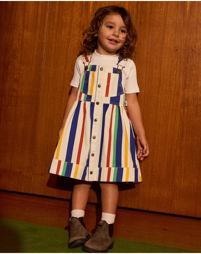 Goldie + Ace - 90s Bold Stripe Heidi Denim Dress - Babies-Kids