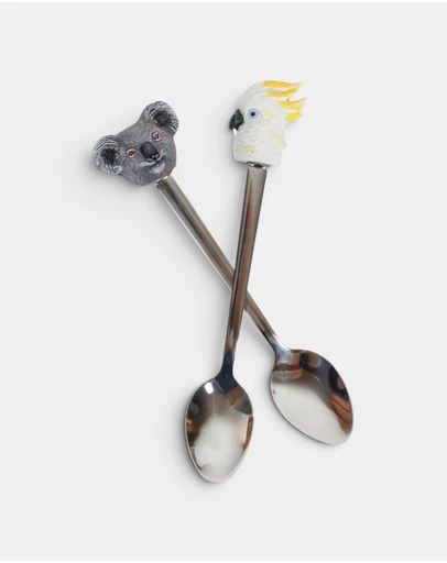 La La Land - Resin Spoons Aussie Cuties Koala & White Cockatoo