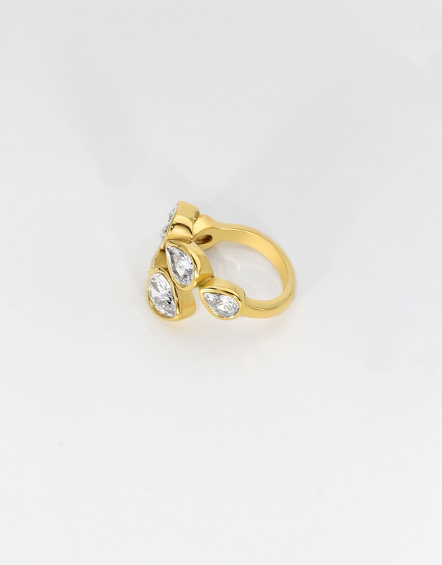 Jackie Mack - Clear Bezel Wrap Ring