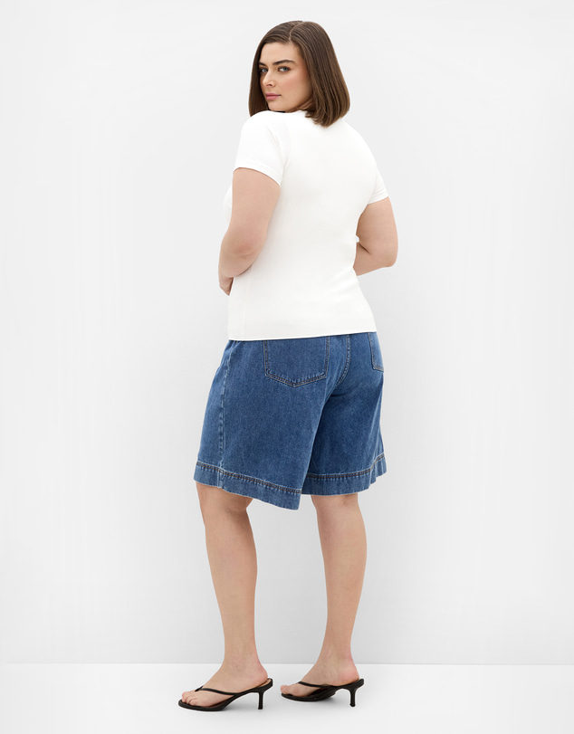 City Chic - Plus size Bronte Short Sleeve Top - ivory