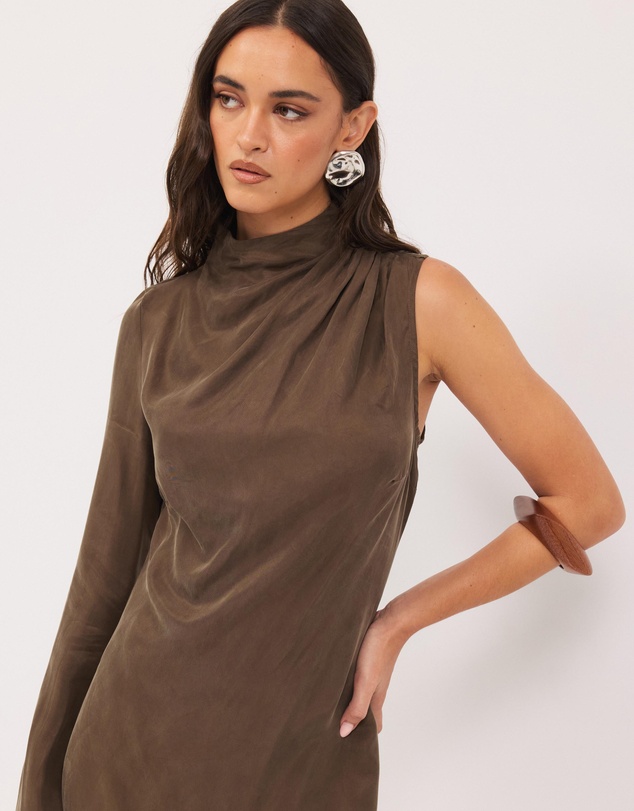 Calli - Sadie Cupro Draped Mini Dress