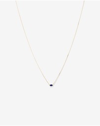 Michael Hill - East West Marquise-Cut Created Sapphire Necklace in 10kt Yellow Gold