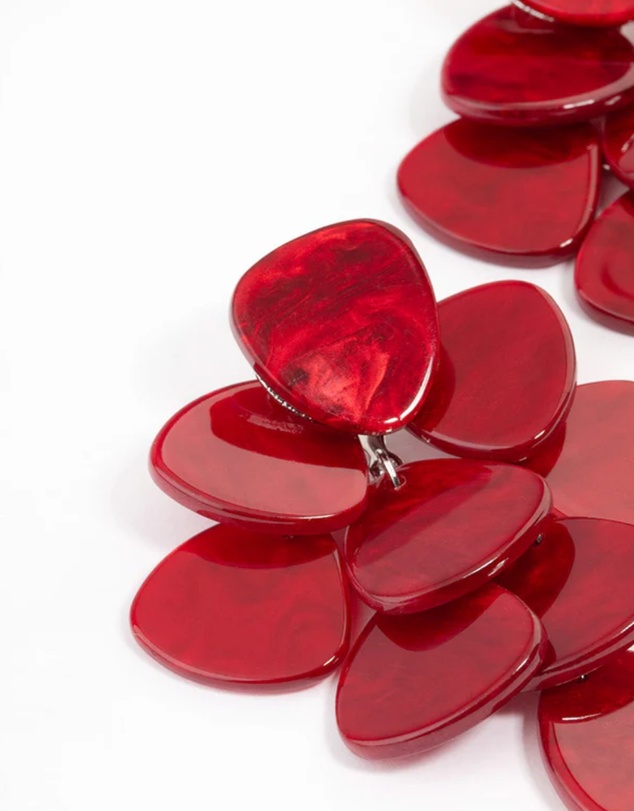 Lovisa - Red Coated Drop Earrings