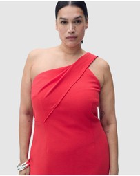 M.N.G - Irea Asymmetrical Bow-Neck Dress