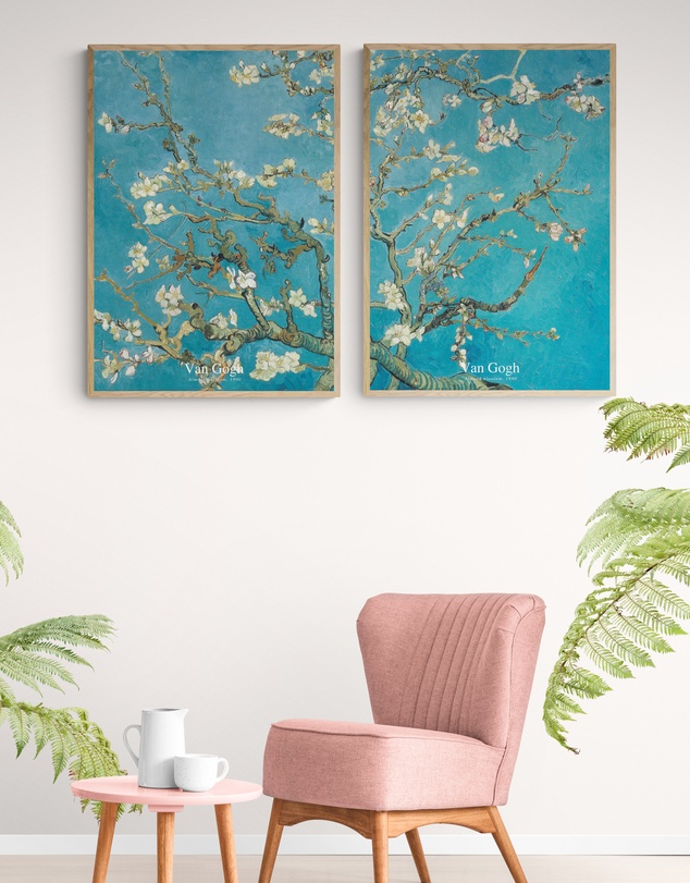 Inka Arthouse - Almond Blossoms Set of 2 by Van Gogh Art Prints