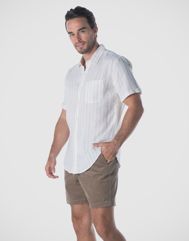 Coast Clothing - Linen Short Sleeve Shirt In Sand