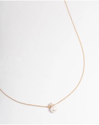 Lovisa - Gold Plated Sterling Silver Pearl Cubic Zirconia Necklace