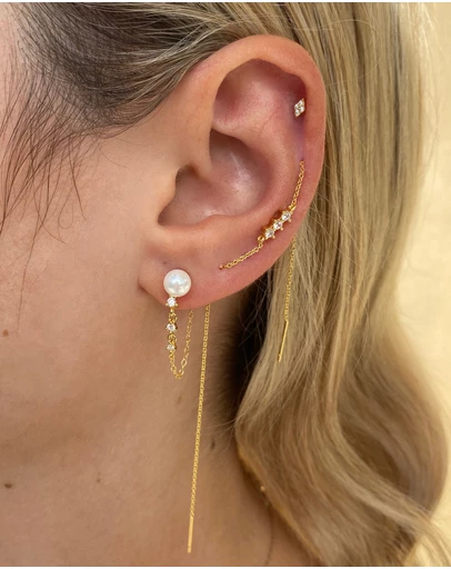 Izoa - Natalie Drop Stud Earrings