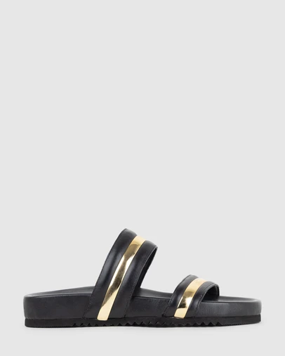 Edward Meller - KELLIS Two Strap Slide with Stripe