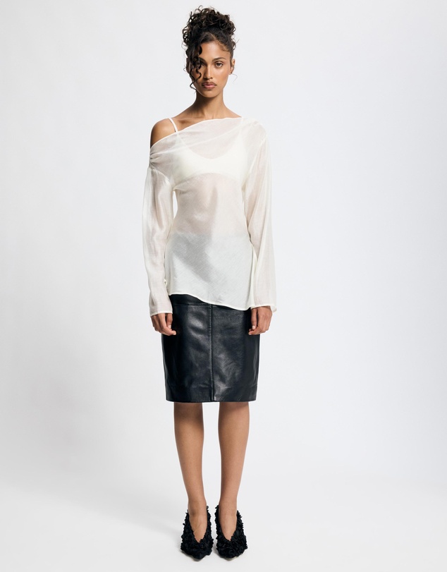 Lover - Layla LS Asymmetric Sheer Top