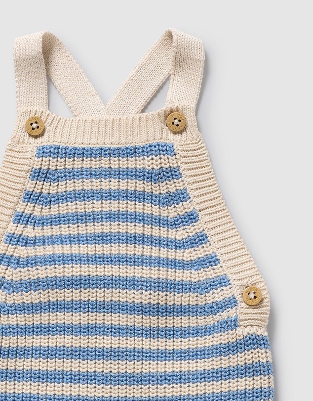 Wilson & Frenchy - Organic Knitted Stripe Overalls - Babies