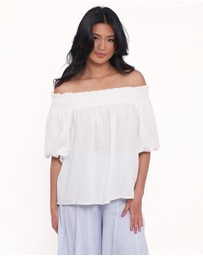 Petal & Pup - Quinlan Off Shoulder Top - White