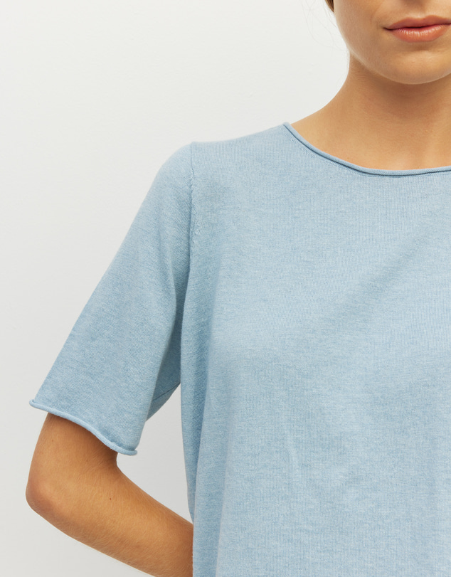 JH Lounge - JHL Crew T (Fine Cotton Cashmere) Mineral Marle