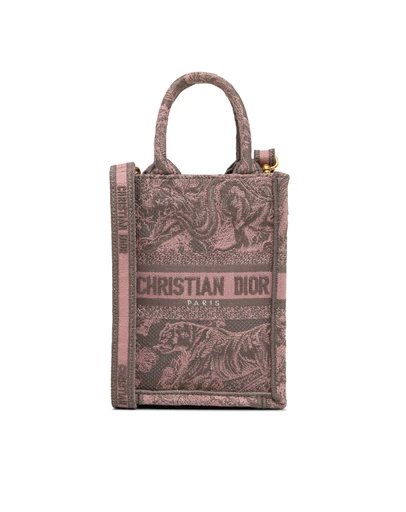 Pre-Loved by Azura Reborn - Pre-Loved Dior Canvas Vertical Book Tote with Detachable Strap