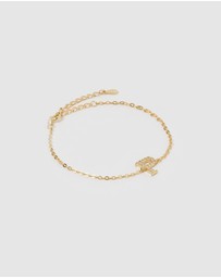Izoa - Crystal Letter P Bracelet