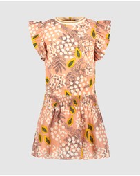 Like FLO - Papaya Print Dress - Kids-Teens
