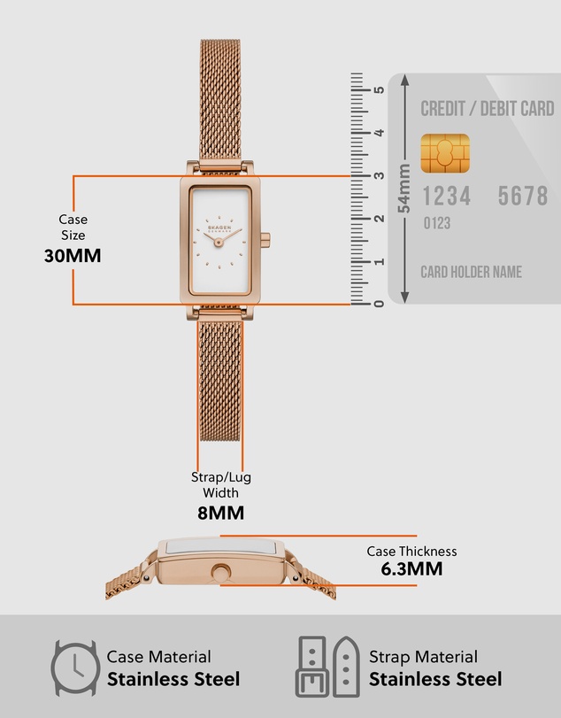 Skagen - Hagen Micro Rose Gold Tone Analogue Watch