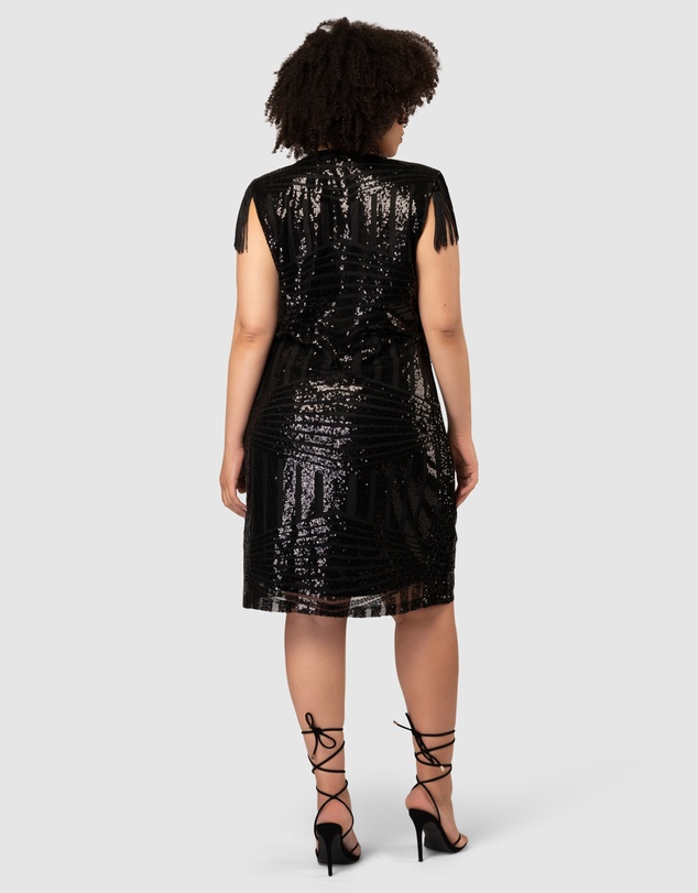 Pink Dusk by Curve Project - Over The Top Sequin Mini Dress