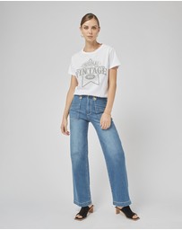 DRICOPER DENIM - Clare White VN Printed Tee