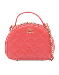 Pre-Loved by Azura Reborn - Pre-Loved CC Quilted Lambskin Chic Riviera Top Handle Vanity Case