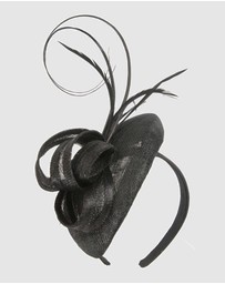 Max Alexander - Pillbox Black Racing Fascinator