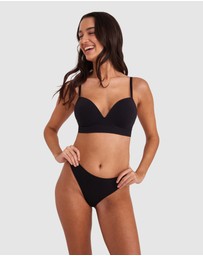 Bras N Things - Base Layers Plunge Wirefree Bra - Black
