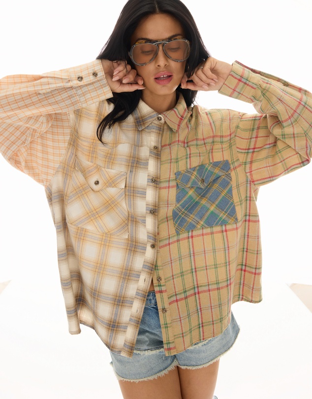 THE TALES - Half n Half Teddy Western Shirt