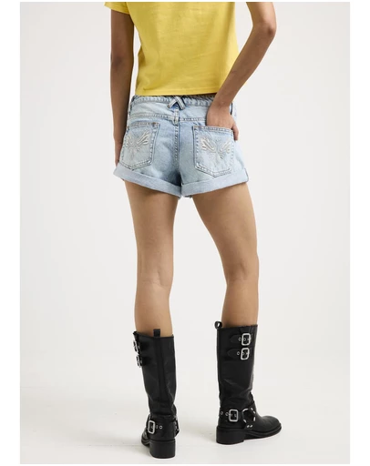 Neon Hart - Melody Rolled Denim Shorts