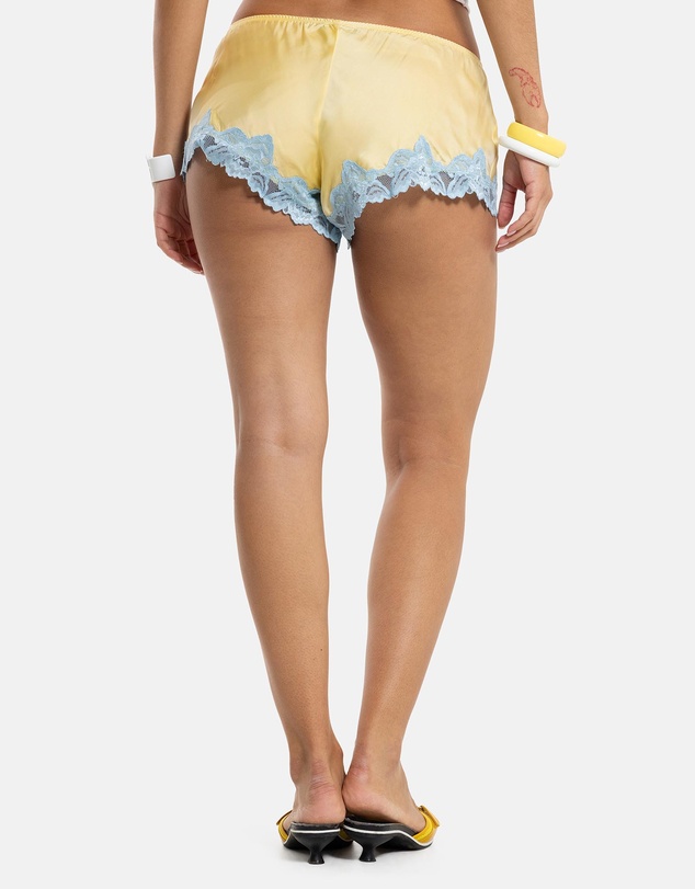Jaded London - Satin Shorts with Lace Trim