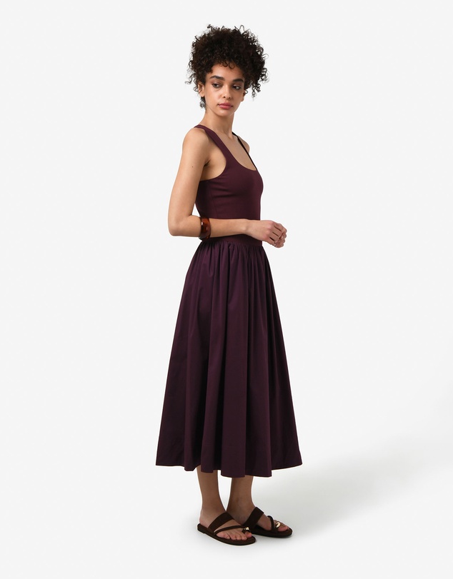 Forcast - Soho Knit & Poplin Midi Dress
