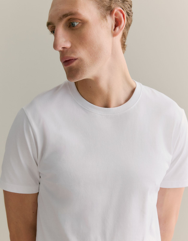 Trenery - Organically Grown Cotton Crew T-shirt in White