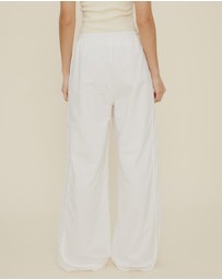 The Fated - Lucie Drawstring Linen Blend Pants
