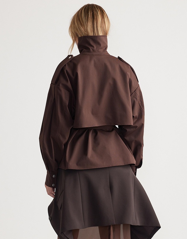 Decjuba - Lila Cropped Trench Coat