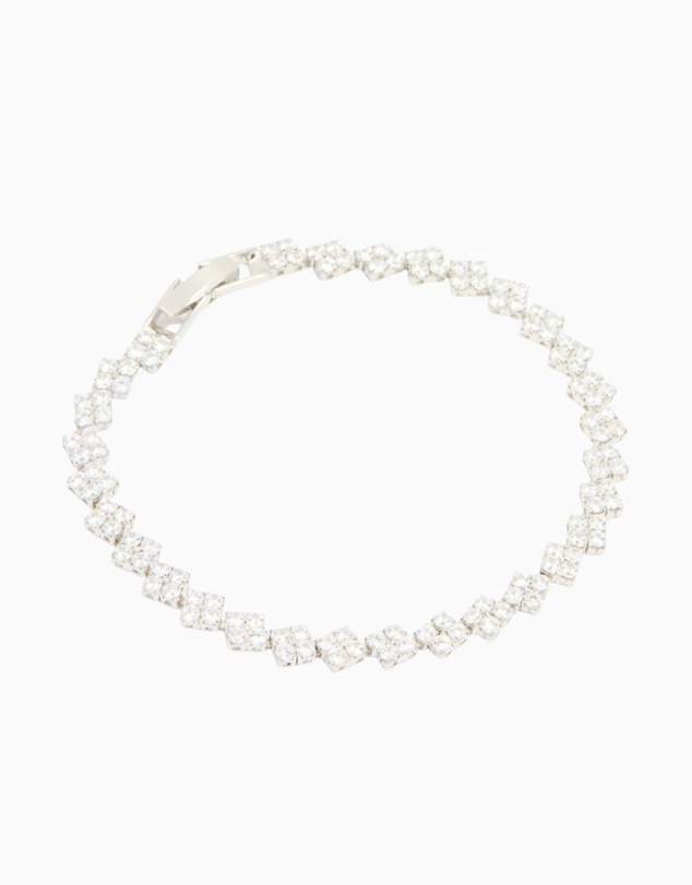 Lovisa - Silver Cubic Zirconia Rectangular Tennis Bracelet