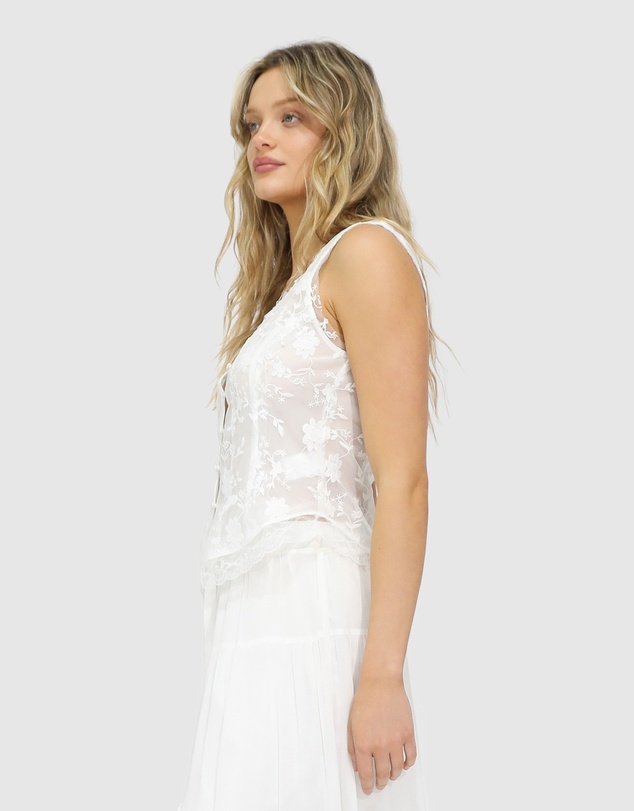 Belle & Bloom - Future Lover Lace Button Up Blouse