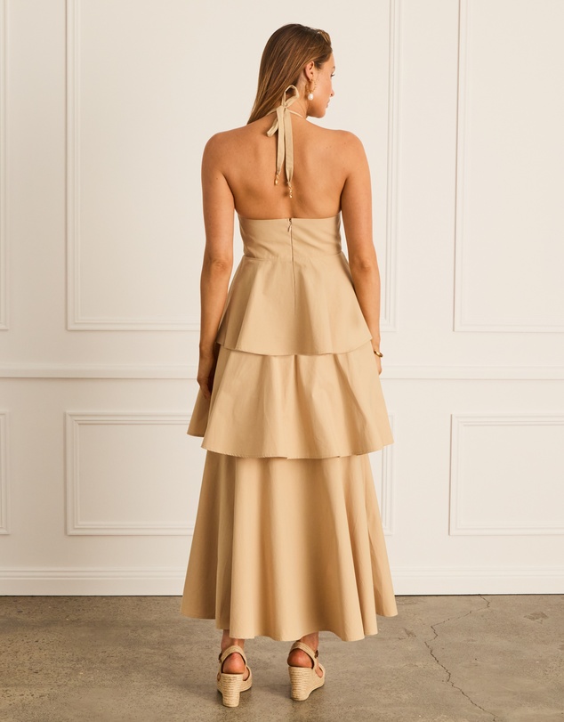 Heaven Australia - Latte Halter Neck Dress
