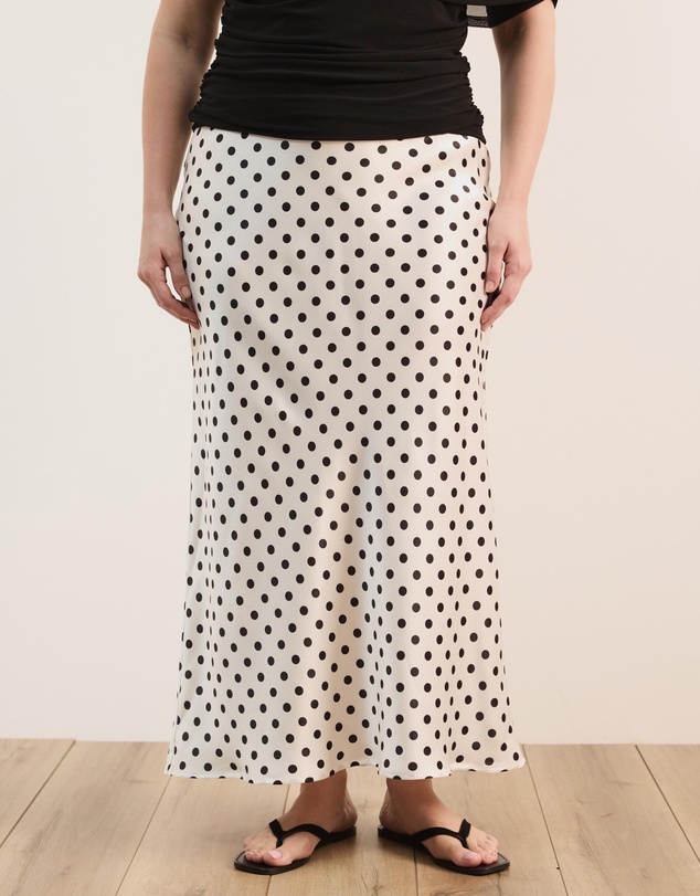 Atmos&Here Curvy - Joanne Satin Slip Skirt