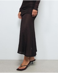 AERE - Valentina Off Shoulder Midi Dress
