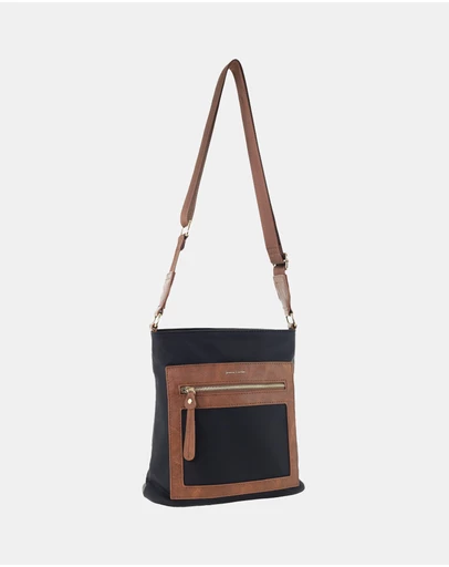 Pierre Cardin - Pierre Cardin RFID Lightweight Nylon Crossbody Bag