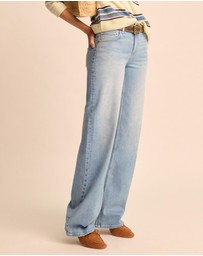 Reformation - Greta Super Stretch Low Rise Wide Leg Jeans