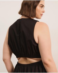 Atmos&Here Curvy - Isobel Cotton Midi Dress With Cutout